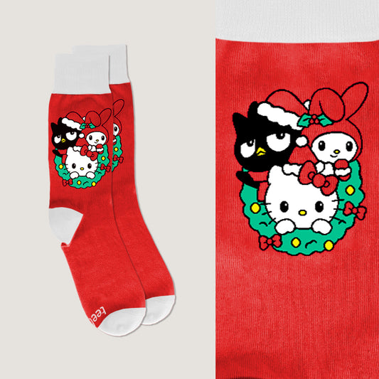Officially licensed Sanrio Hello Kitty and Friends Holiday Socks.
