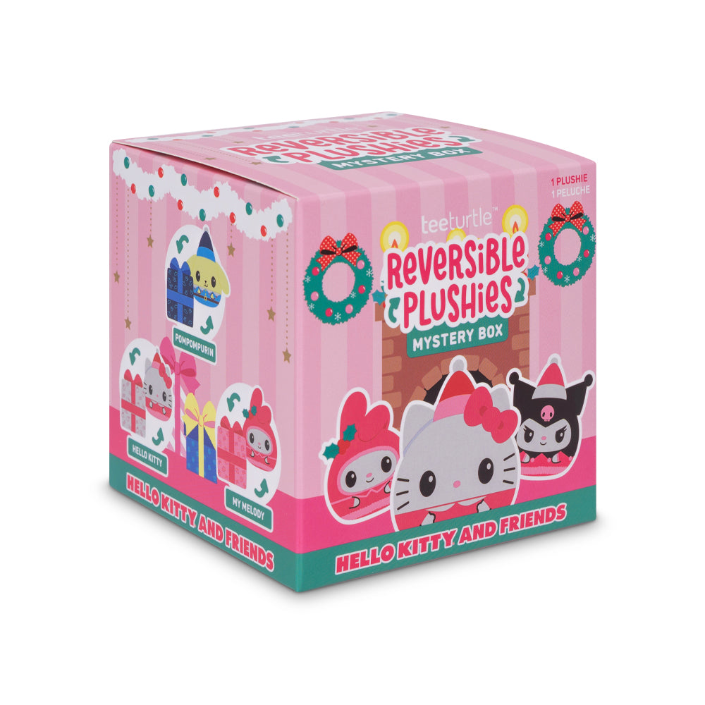Hello Kitty and Friends Holiday Present Reversible Plushie Mystery Box front of box
