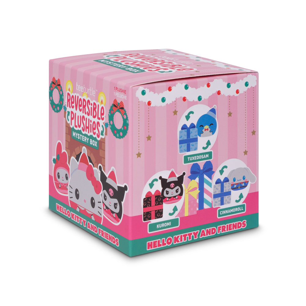 Hello Kitty and Friends Holiday Present Reversible Plushie Mystery Box side of box