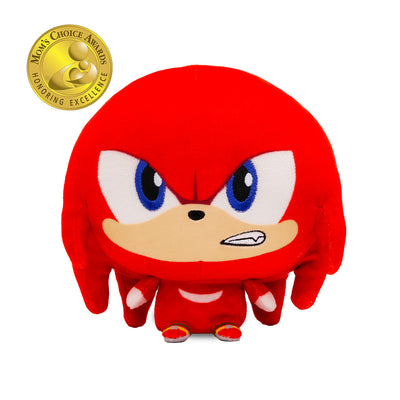 Knuckles Cloudhead plushie with Mom's Choice Award seal. He has a big head, tiny body and a determined expression on his face. 