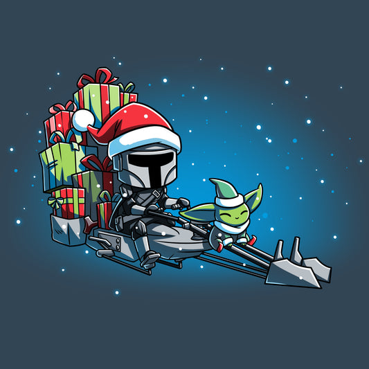 Star Wars Bring Home the Bounty Yoda riding Santa's sleigh.