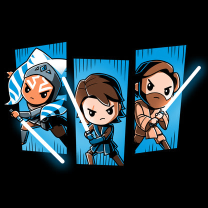 Officially Licensed Star Wars Unisex t-shirt with Ahsoka, Anakin and Obi-Wan Clone Troopers.