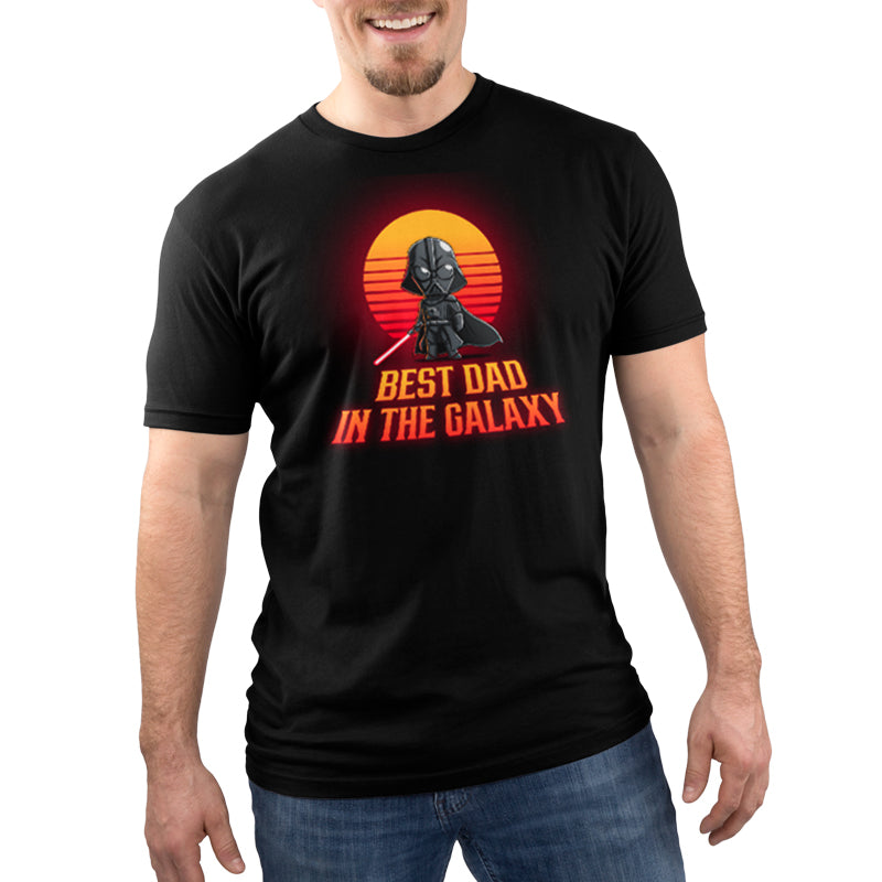 Licensed Star Wars Best Dad In the Galaxy (Sunset) men's t-shirt.