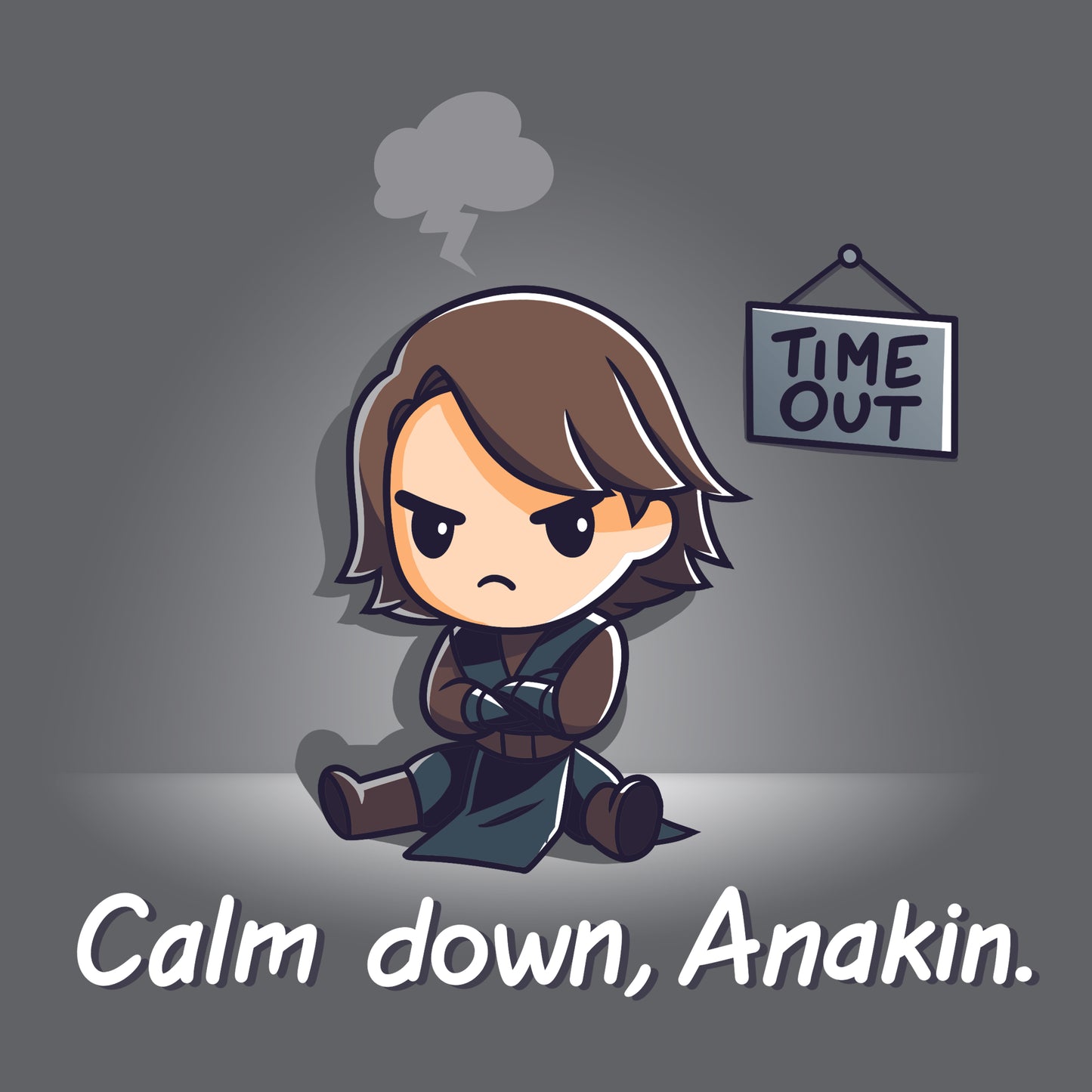 Officially licensed Star Wars Jedi training tee for Calm down, Anakin.