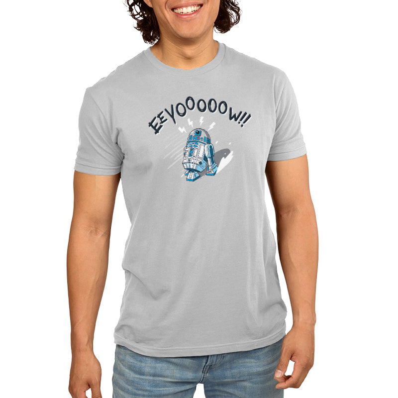 A man wearing an officially licensed Star Wars Eeyooooow! t-shirt.