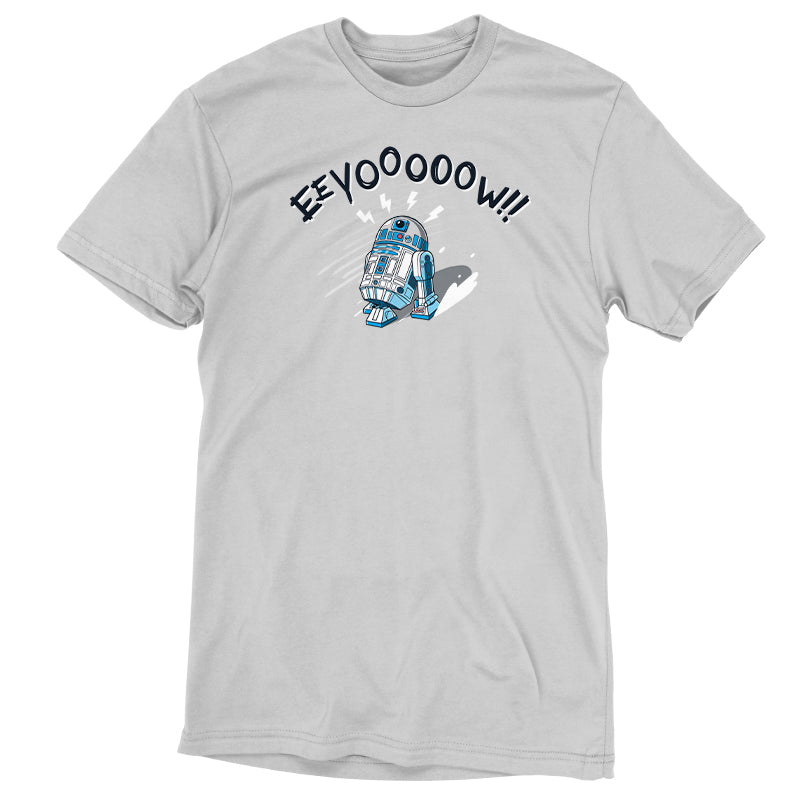 A super soft white Star Wars Eeyooooow! T-shirt officially licensed with the word woodoovee on it.