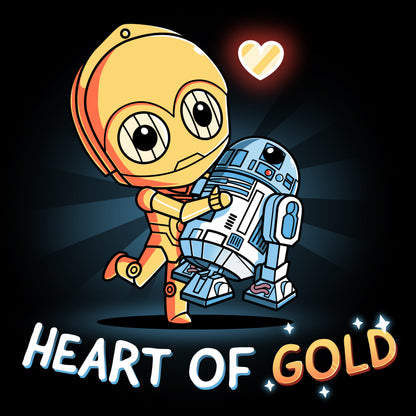 An officially licensed Star Wars Heart of Gold T-shirt featuring R2D2.