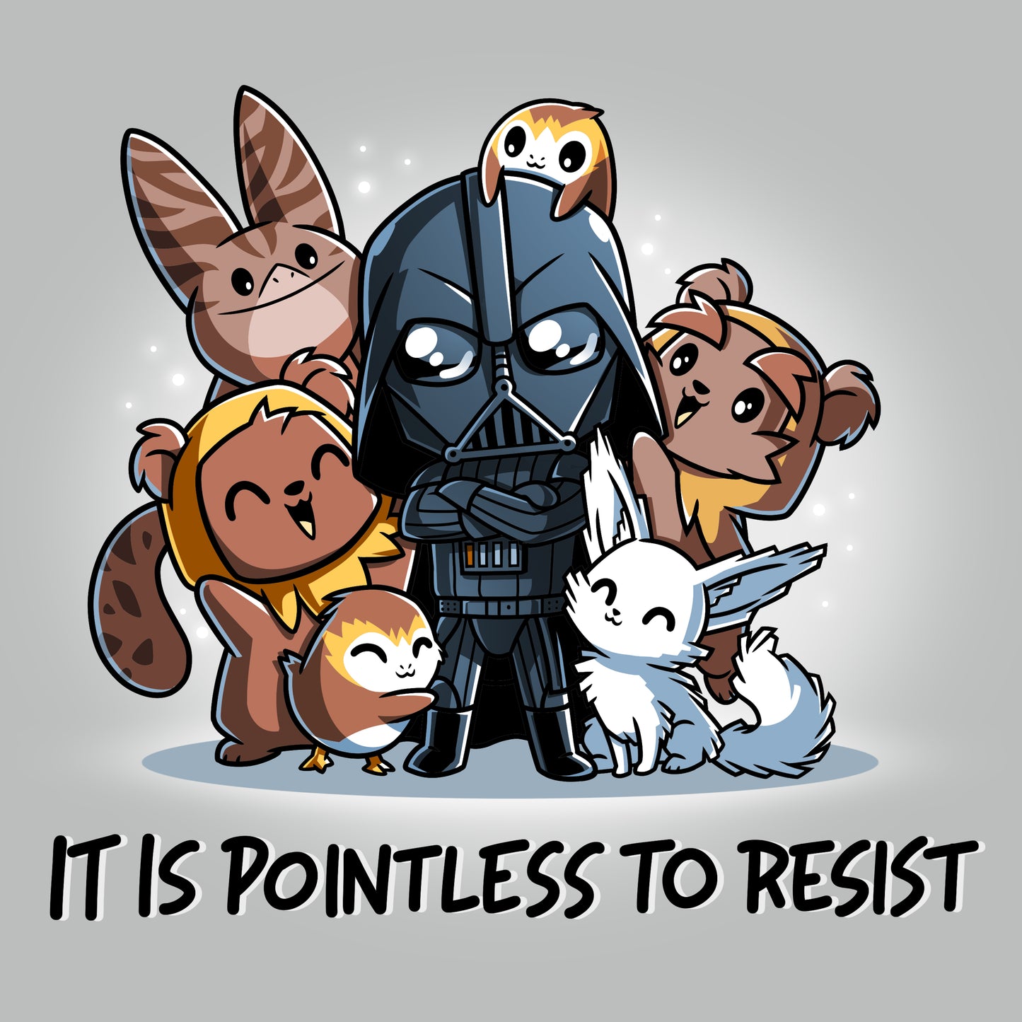 Licensed Star Wars "It Is Pointless to Resist" merchandise made from cotton.