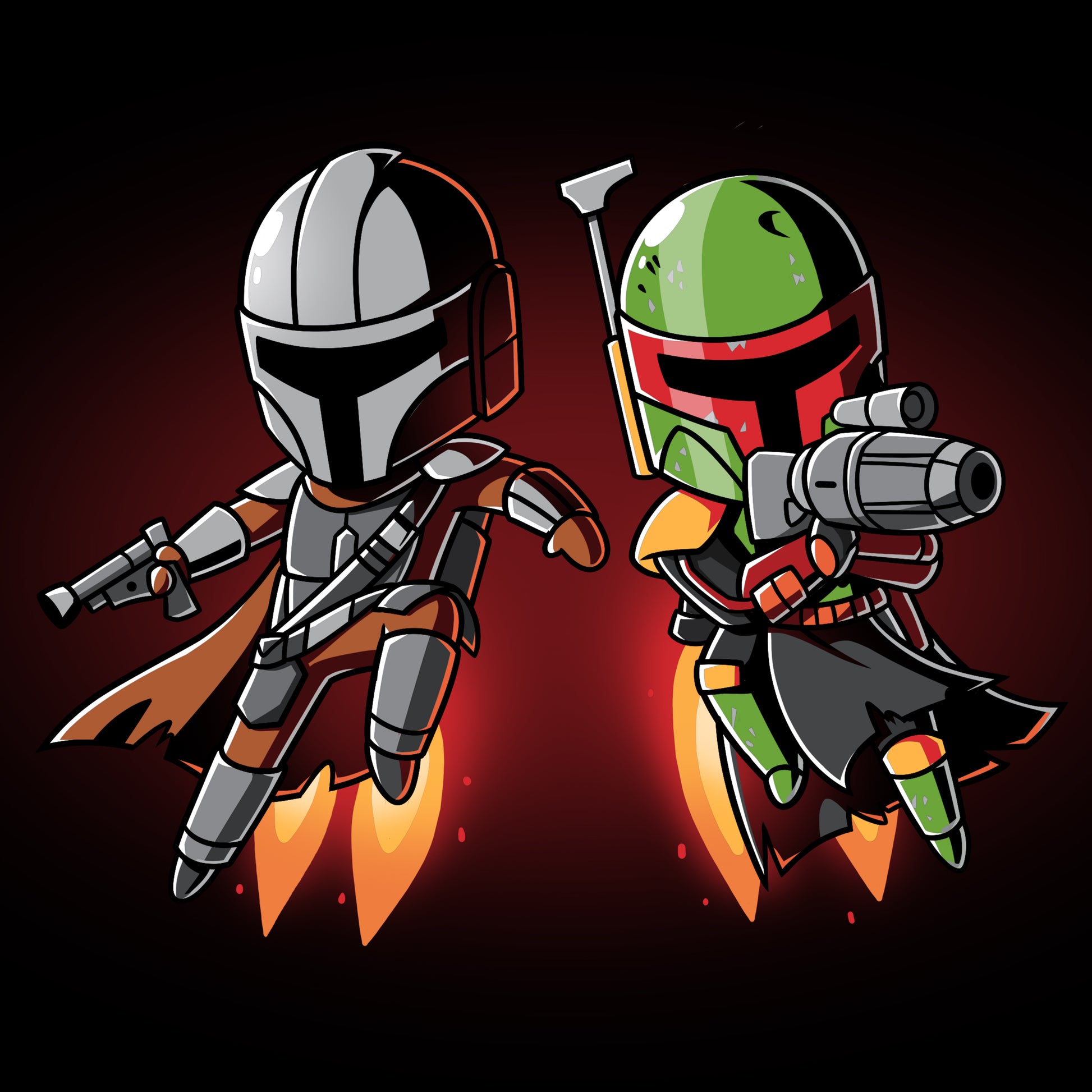 Officially licensed bounty hunter, Boba Fett, equipped with a Star Wars Jet Pack Bounty Hunters.