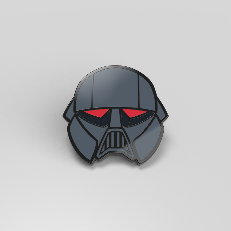 Star Wars Dark Trooper Helmet Pin featuring Troopers.