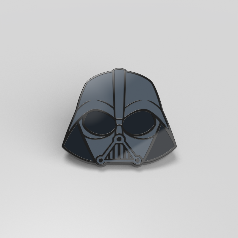 Officially licensed Star Wars Darth Vader Mask Pin.