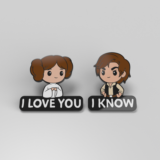 Star Wars I Love You & I Know Pins (2-Pack) featuring quotes 