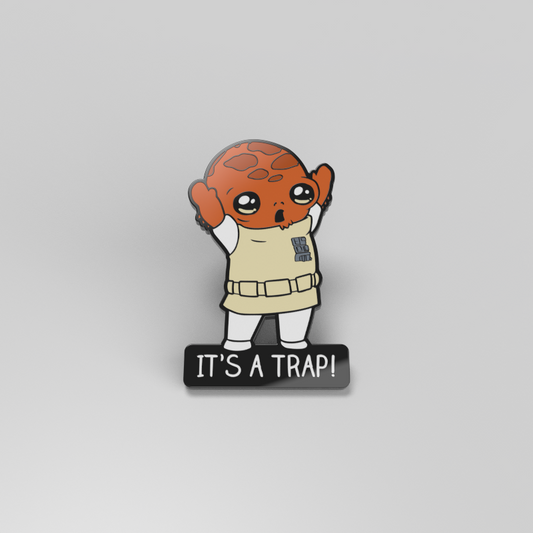 Officially licensed Star Wars Admiral Ackbar enamel It's a Trap! Pin.
