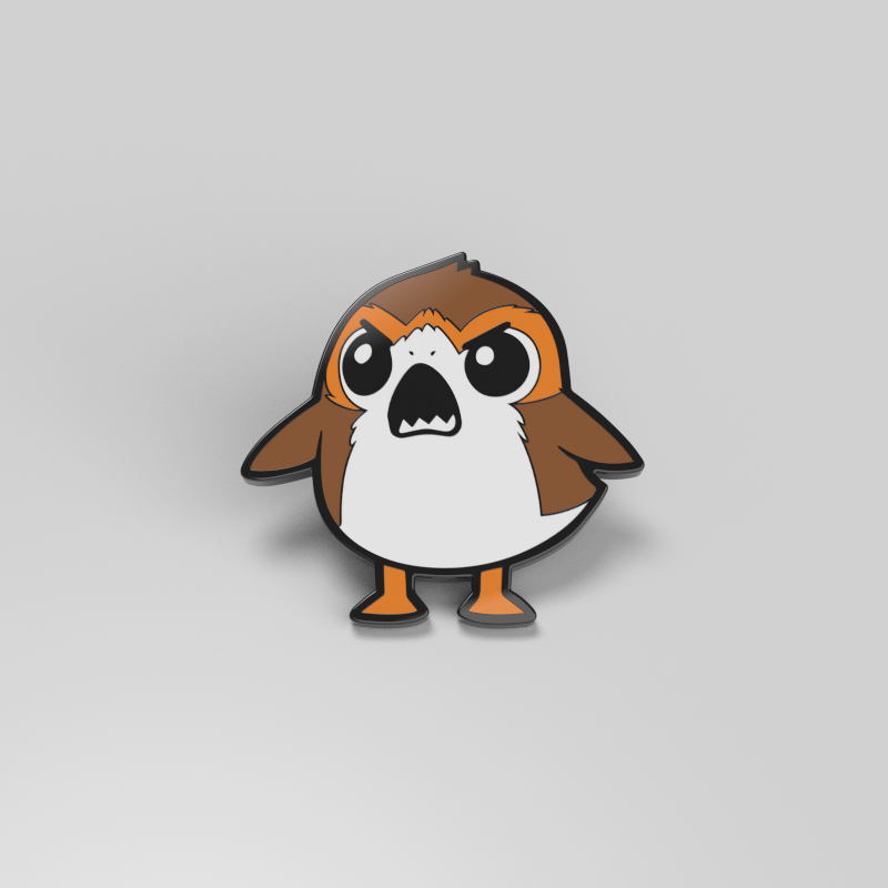 Officially licensed Star Wars Cuties: Porg Pin.