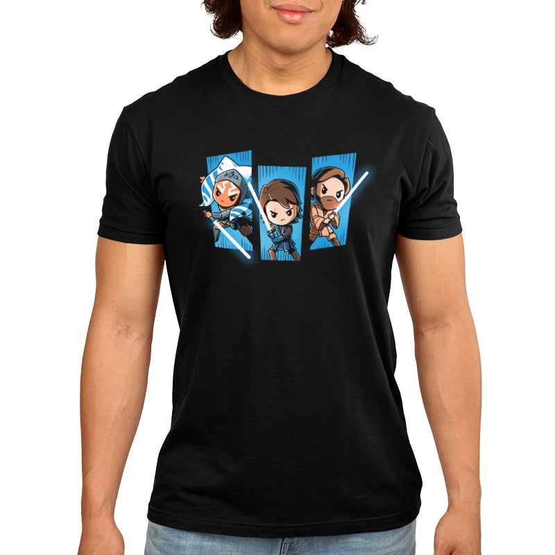 Star Wars Ahsoka, Anakin and Obi-Wan men's T-shirt - officially licensed and super soft.