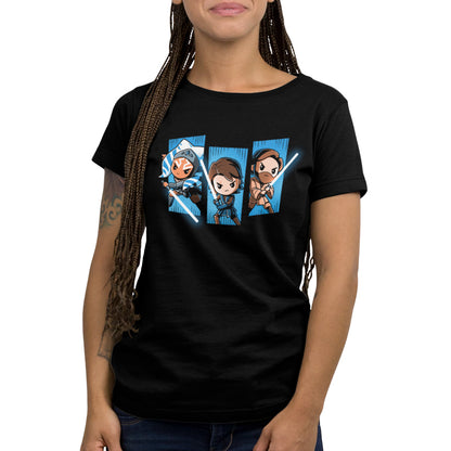 Star Wars Ahsoka, Anakin and Obi-Wan women's t-shirt.