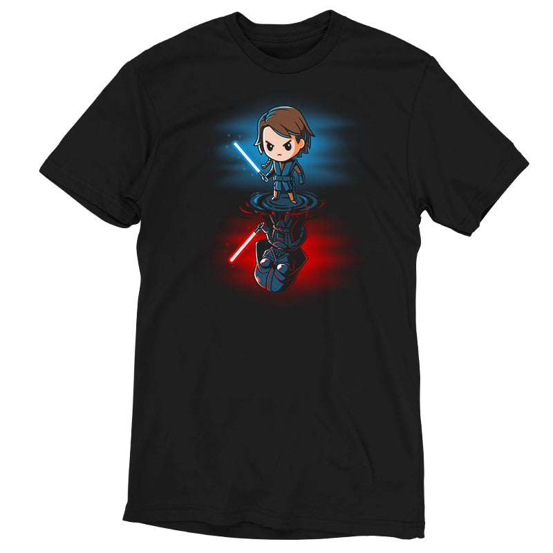 An officially licensed Star Wars Anakin's Reflection t-shirt with a character.