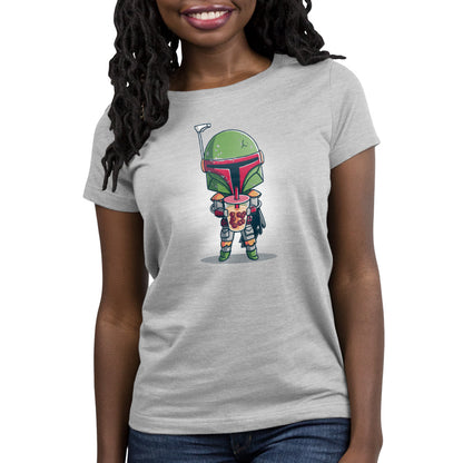 Officially Licensed Star Wars Boba Fett's Boba Tea women's t-shirt.