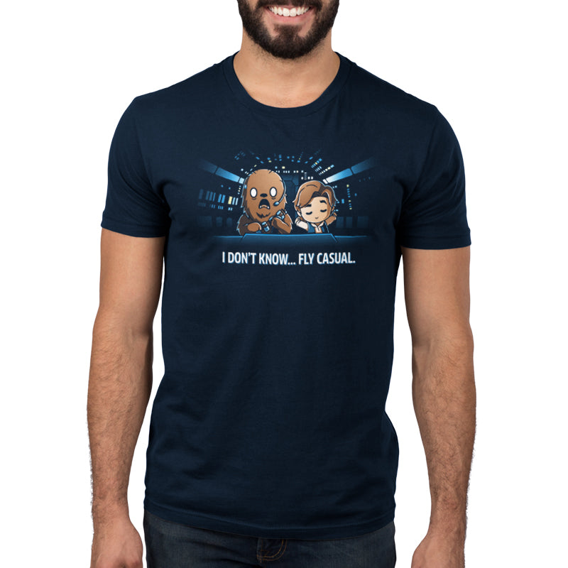 A officially licensed Star Wars Han Solo Fly Casual T-shirt featuring the phrase "i don't like it.