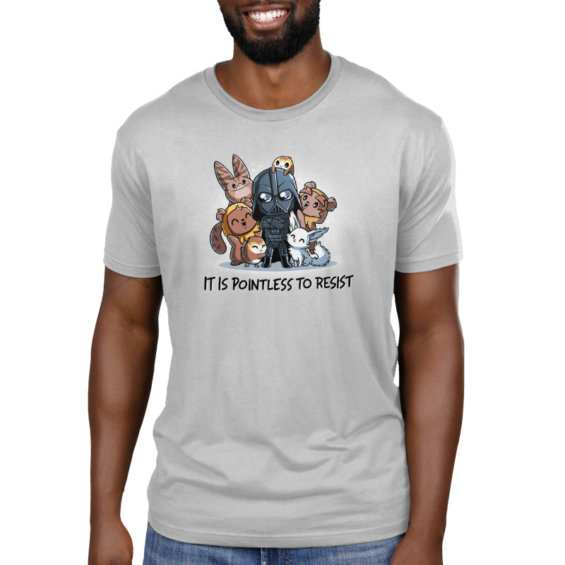 A super soft men's Star Wars t-shirt, "It Is Pointless to Resist", that says it's time to go.