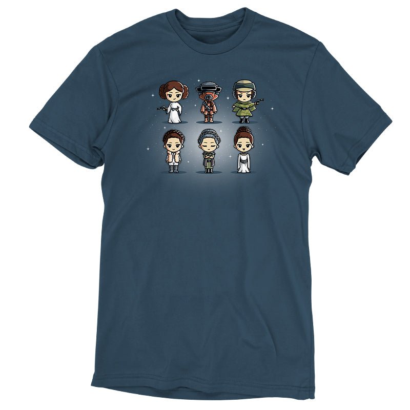 An officially licensed Star Wars Leia Organa: Style Icon galaxy t-shirt.
