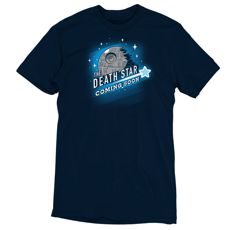 An officially licensed Star Wars Death Star convention t-shirt.