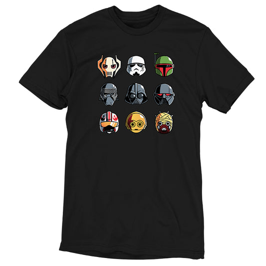 Star Wars officially licensed Star Wars Masks T-shirt.
