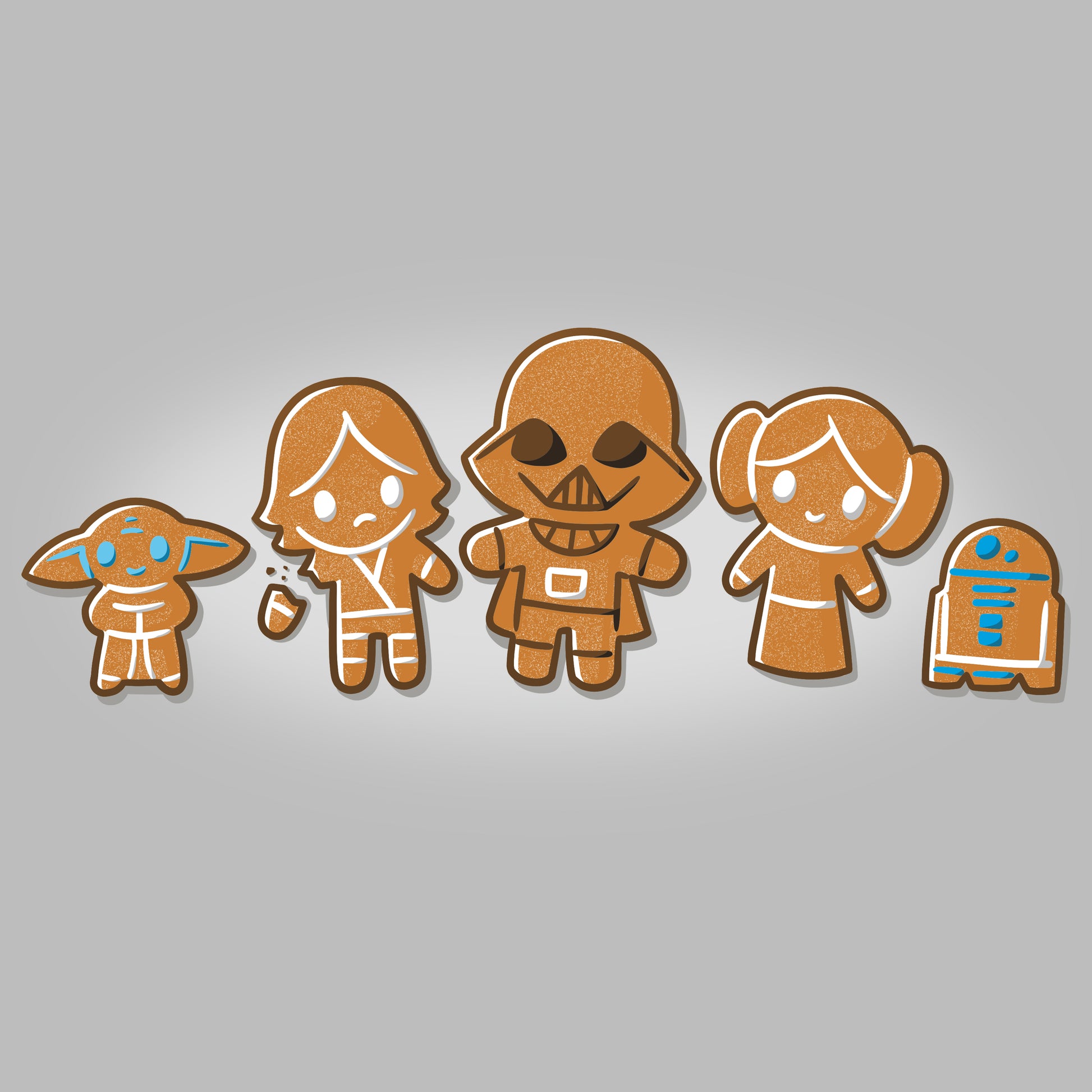 An officially licensed group of Star Wars Gingerbread Cookies featuring Yoda.