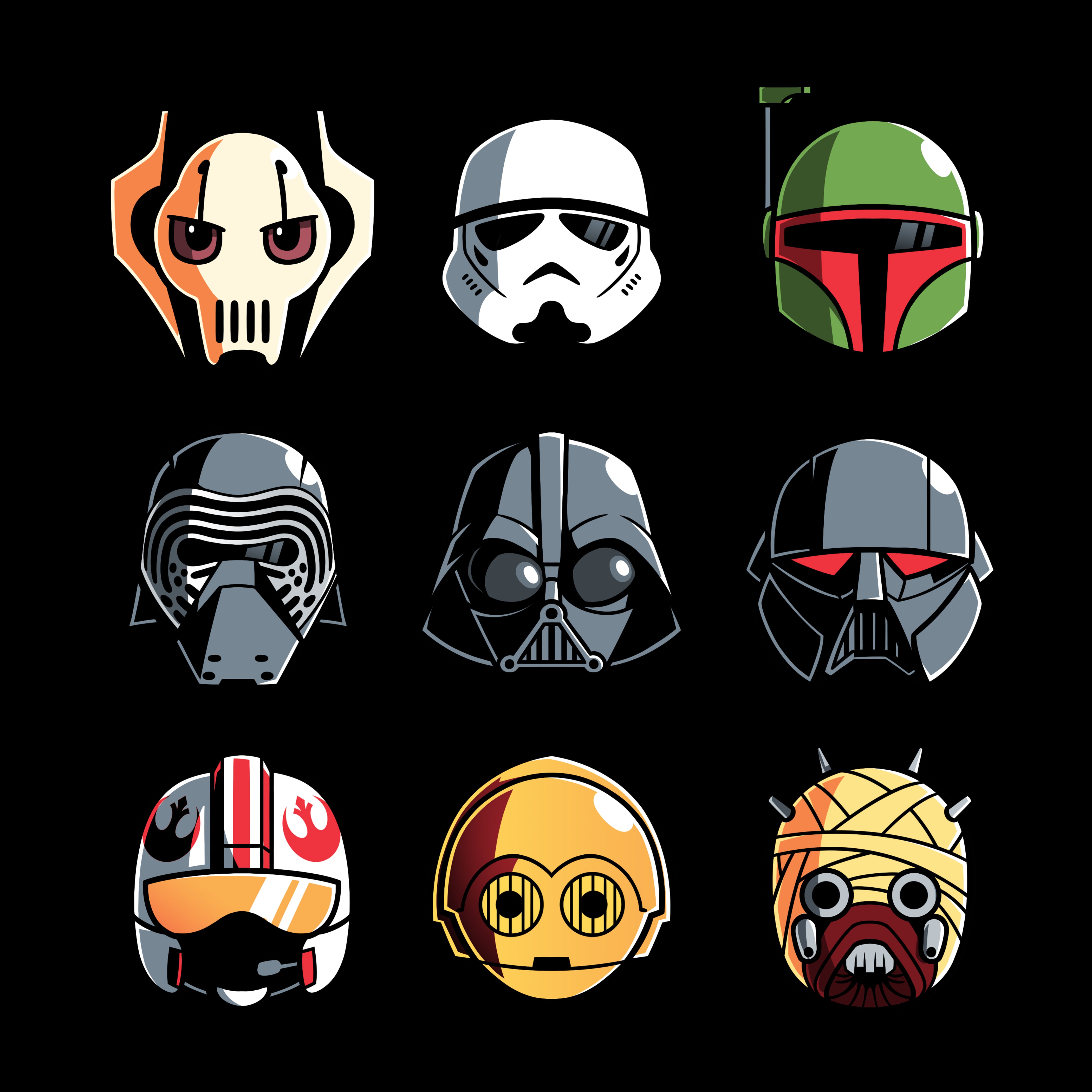 Star Wars Masks Official Star Wars Tee TeeTurtle