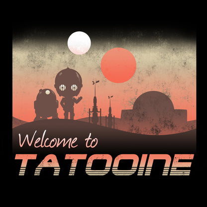 Officially licensed Star Wars "Welcome to Tatooine" planet featuring moisture farmers.