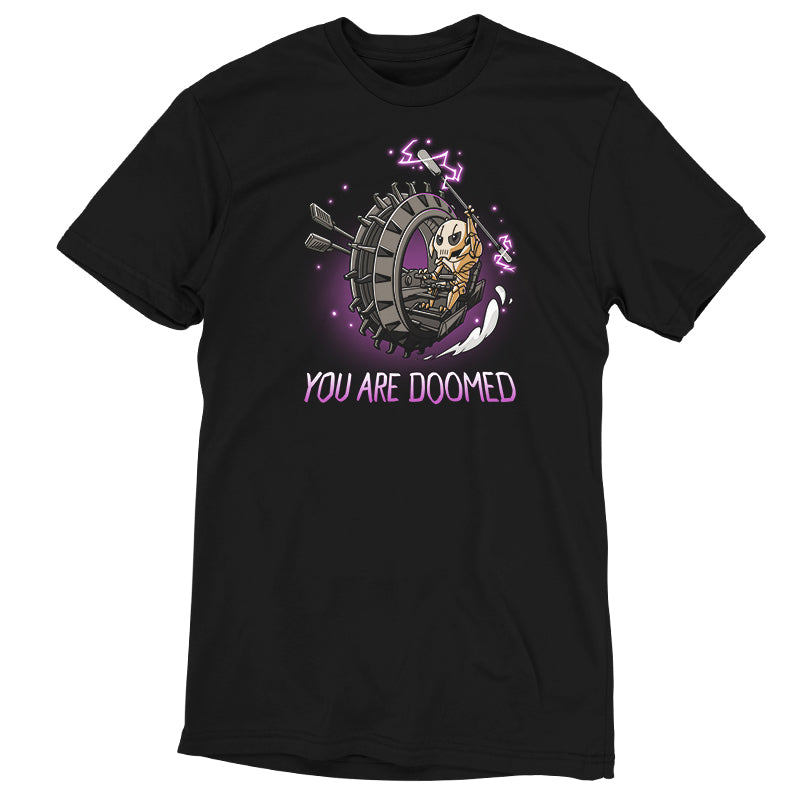 A men's officially licensed Star Wars "You Are Doomed" black t-shirt.