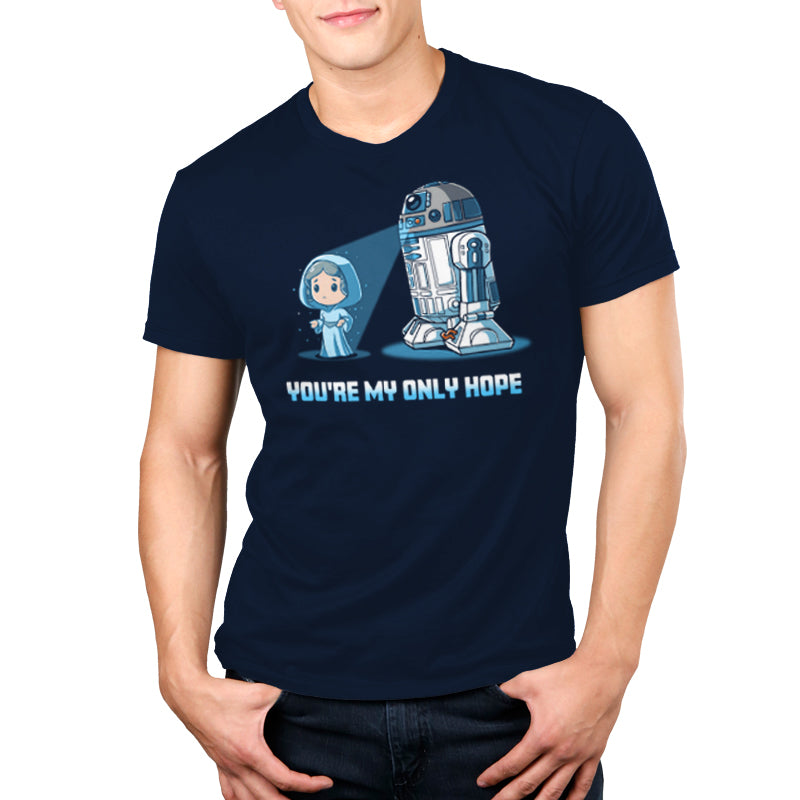 A Star Wars T-shirt featuring the "You're My Only Hope" design.
