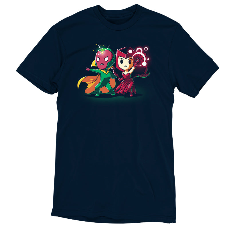 A Marvel Vision and Scarlet Witch t-shirt.