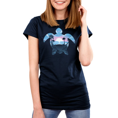 A TeeTurtle beach-themed women's t-shirt with a Sea Turtle on it.