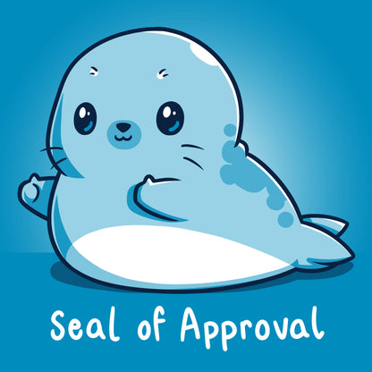 A Cobalt Blue T-shirt featuring the TeeTurtle Seal of Approval.