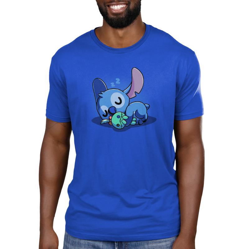 Men's officially licensed Disney Sleepy Stitch t-shirt.