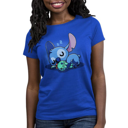Officially Licensed Disney Sleepy Stitch Women's T-Shirt.