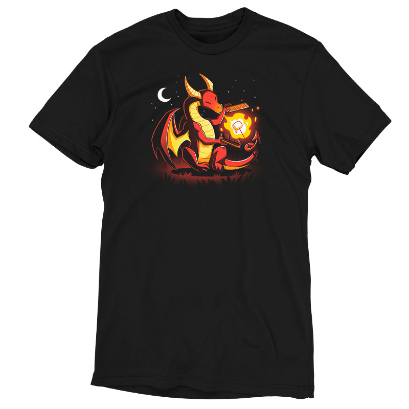 A black S'more Hoarder t-shirt with a dragon on it, perfect for TeeTurtle.