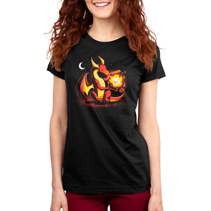 A TeeTurtle S'more Hoarder t-shirt featuring an image of a lion on fire.