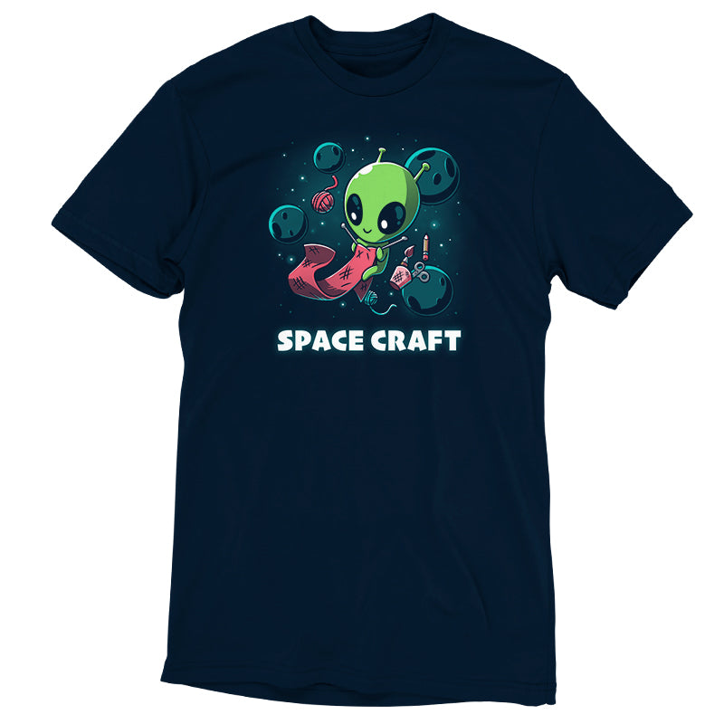 Navy blue Space Craft t-shirt featuring a space craft design by TeeTurtle.
