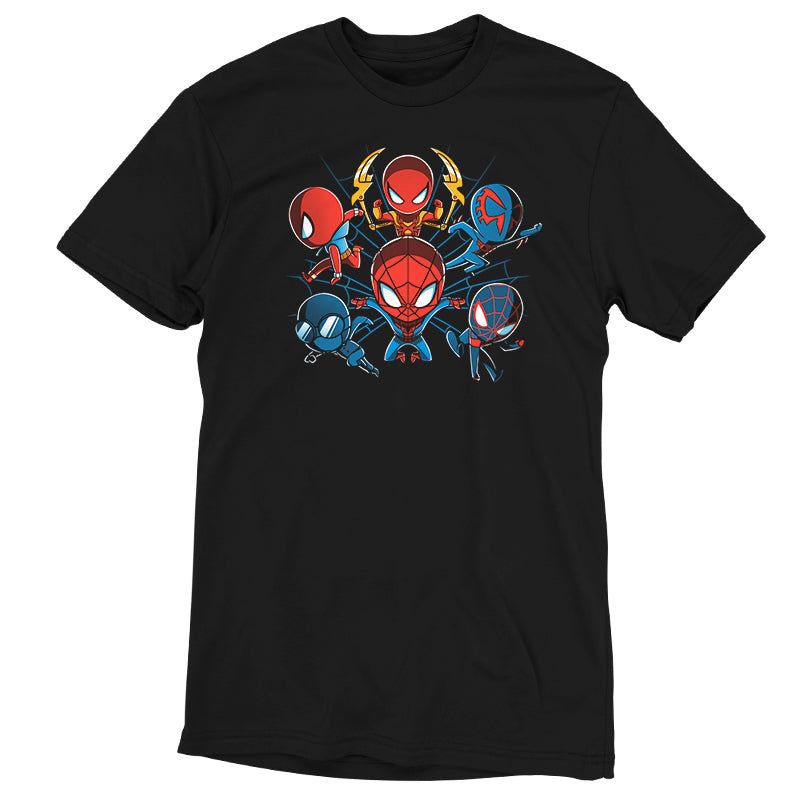 A licensed Marvel Spider-Men T-shirt ensuring comfort and fit.