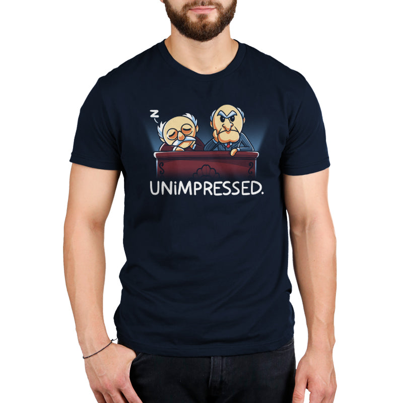 Officially licensed Muppets Statler and Waldorf: Unimpressed T-shirt.