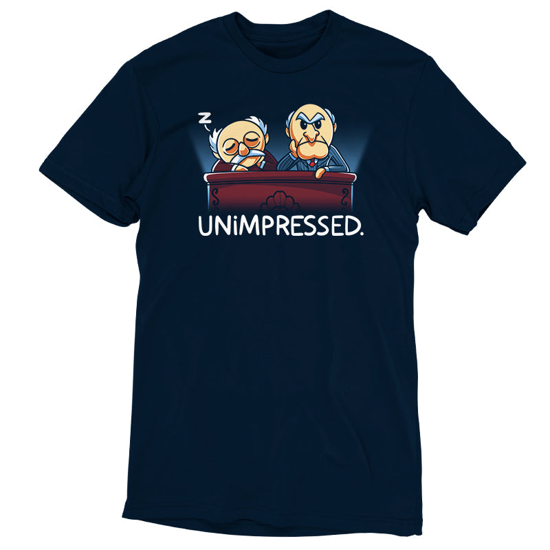 A Muppets Officially Licensed t-shirt that says "unpressed" for Statler and Waldorf: Unimpressed fans.