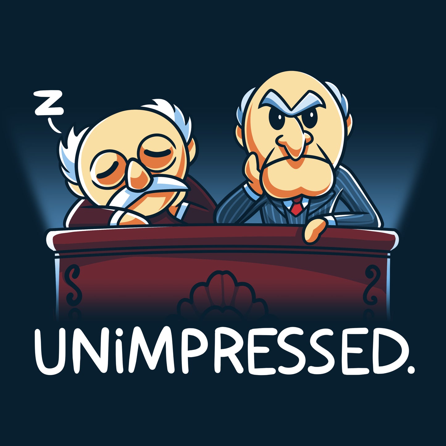 Officially licensed Statler and Waldorf: Unimpressed T-shirt by Muppets.