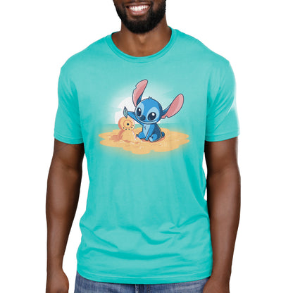 Officially licensed Disney Stitch's Snowman t-shirt.