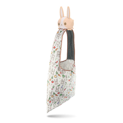 A TeeTurtle Plushiverse Farmer's Market Bunny Plushie Tote Bag, perfect for storing TeeTurtle plushies.