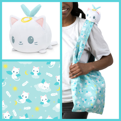 Plushiverse Angelic Kitty Plushie Tote Bag - a cute and cozy storage pouch perfect for carrying your favorite Plushiverse Angelic Kitty plushie. Brand name: TeeTurtle