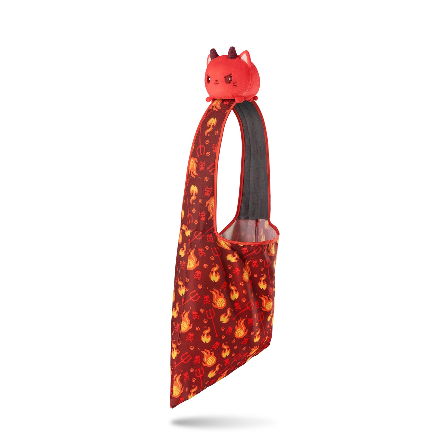 A red bib with a devil on it, perfect for any TeeTurtle fan.
Product: Plushiverse Devilish Kitty Plushie Tote Bag
Brand: TeeTurtle
