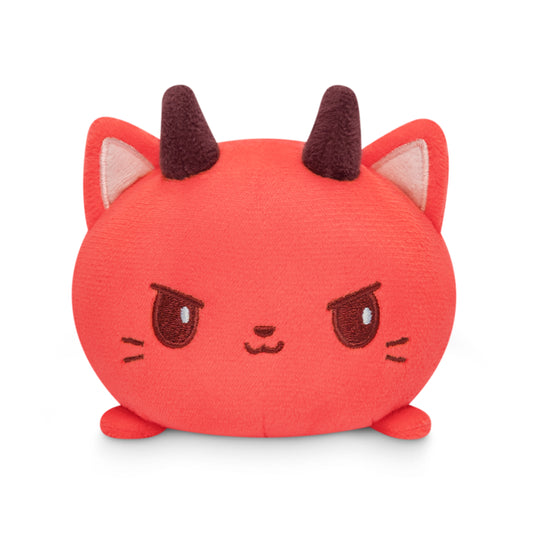 A TeeTurtle Plushiverse Devilish Kitty Plushie Tote Bag with horns.