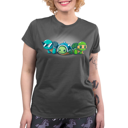 A women's t-shirt featuring the Cosplay Turtles by TeeTurtle.